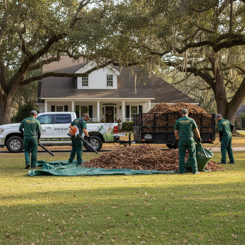 Bi-weekly leaf haul lawn care service