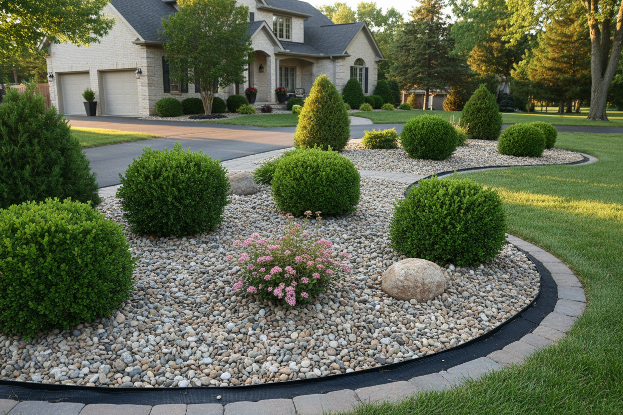 Rock Conversion & Shrub Landscaping
